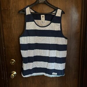 Element tank top, blue and gray striped in good condition size extra large